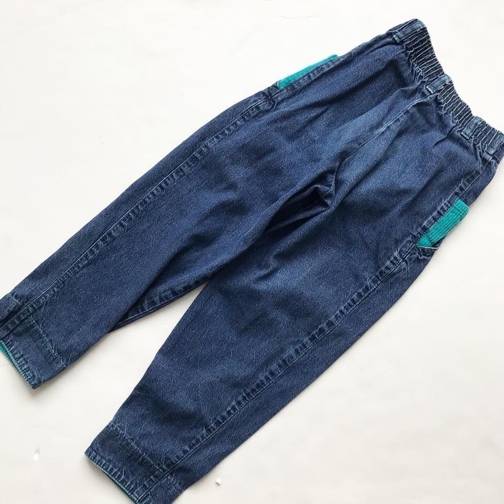 Vintage Marks & Spencer corduroy/denim pleated waist jeans VGUC 6Y - Picture 6 of 9